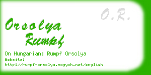 orsolya rumpf business card